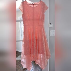 Youth Elegant Lace Pink Dress